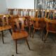 Lot of 14 vintage bistro chairs