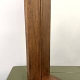 Square modernist wooden mirror — Scandinavian style, 1970s