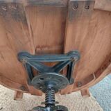 wooden swivel chair, height adjustable