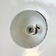 Lampe à suspension industrielle en émail noir, 1960s