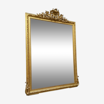 Miroir ancien doré  époque XIXéme 188x135cm