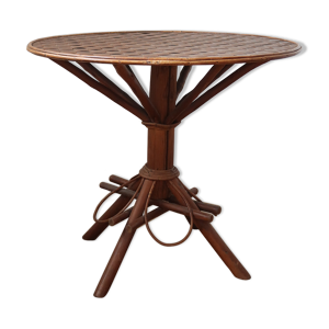 table ronde en rotin