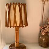 Lampe à poser rotin louis sognot