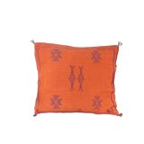 Sabra orange Berber cushion