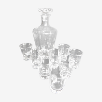 Carafe et 8 verre en cristal  daum france service à porto