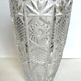 Carved crystal vase