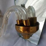 Glass mirror wall light
