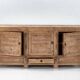 Antique three-door pine wood sideboard (circa 1920)