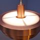 Danish hanging lamp in pink copper, 1970