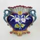 Pair of antique Art Nouveau dragon slip planters