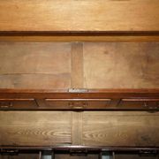 Commode Mule anglaise XVIIIe siècle à dessus pliant en chêne Georgian
