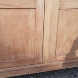 Parisian wardrobe 2 doors in beech feet compass year 50 raw wood