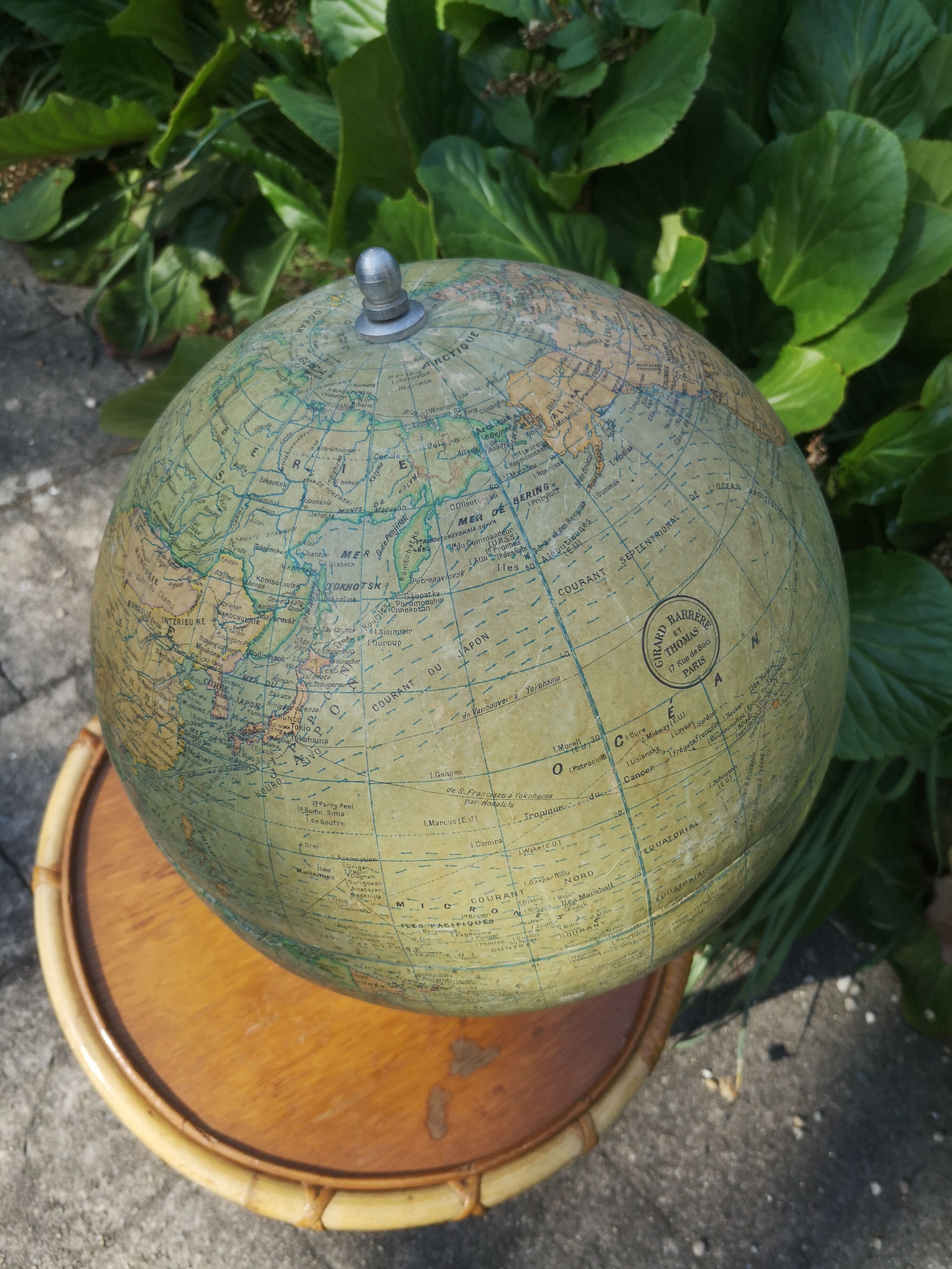 World map, vintage globe
