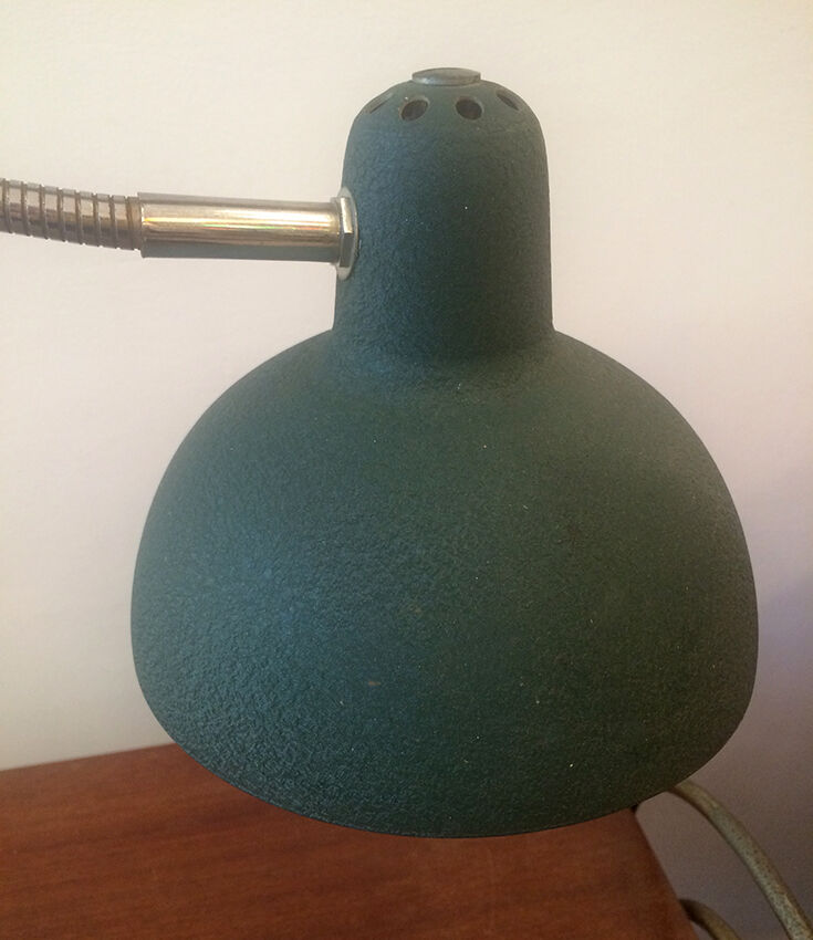 Articulated lamp, green granita metal, 1960