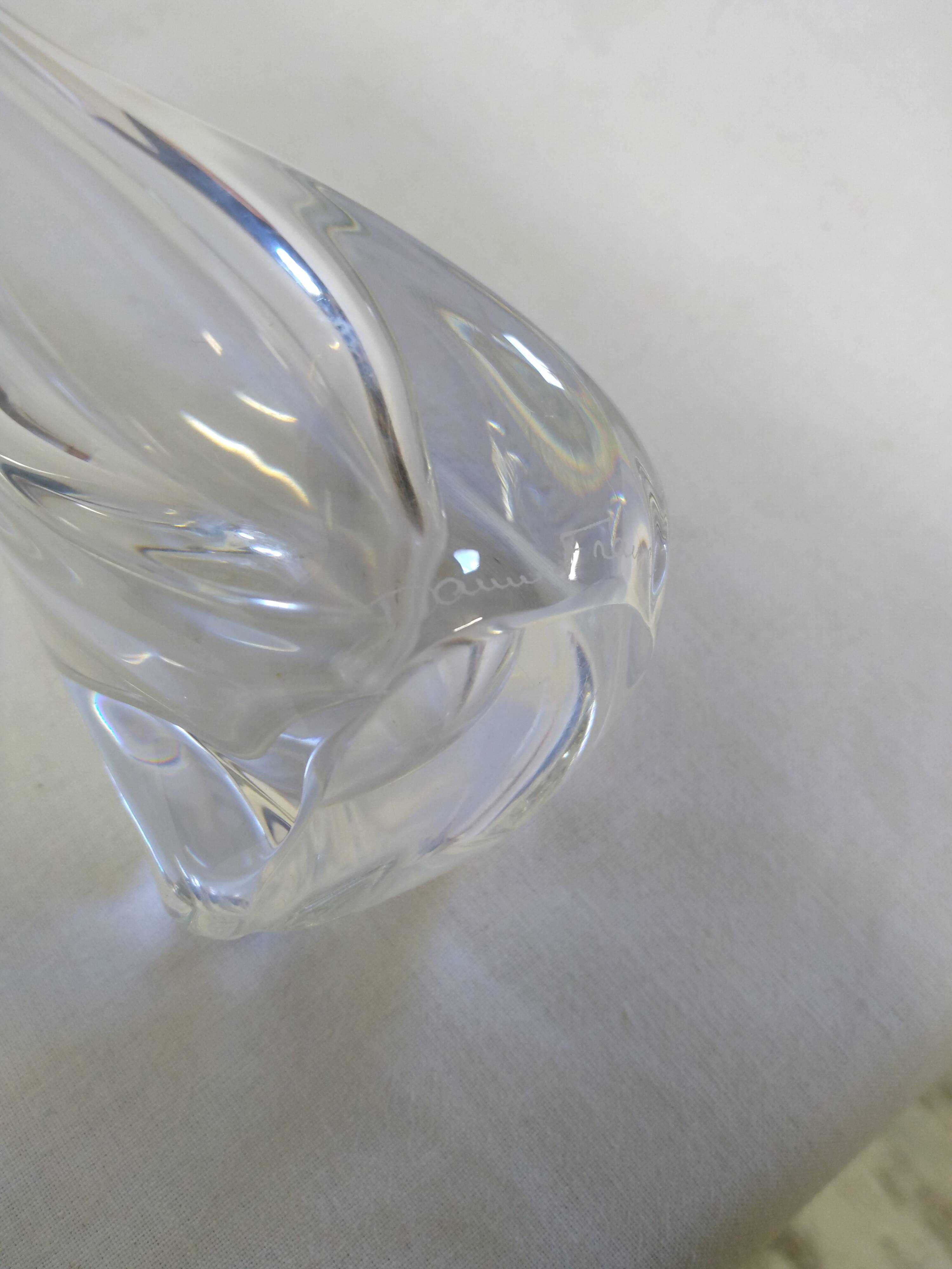 Daum crystal soliflore signed