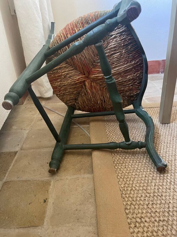 chaise provençale paillée du XVIII°s.