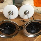 Set of 2 vintage tulip foot lamps