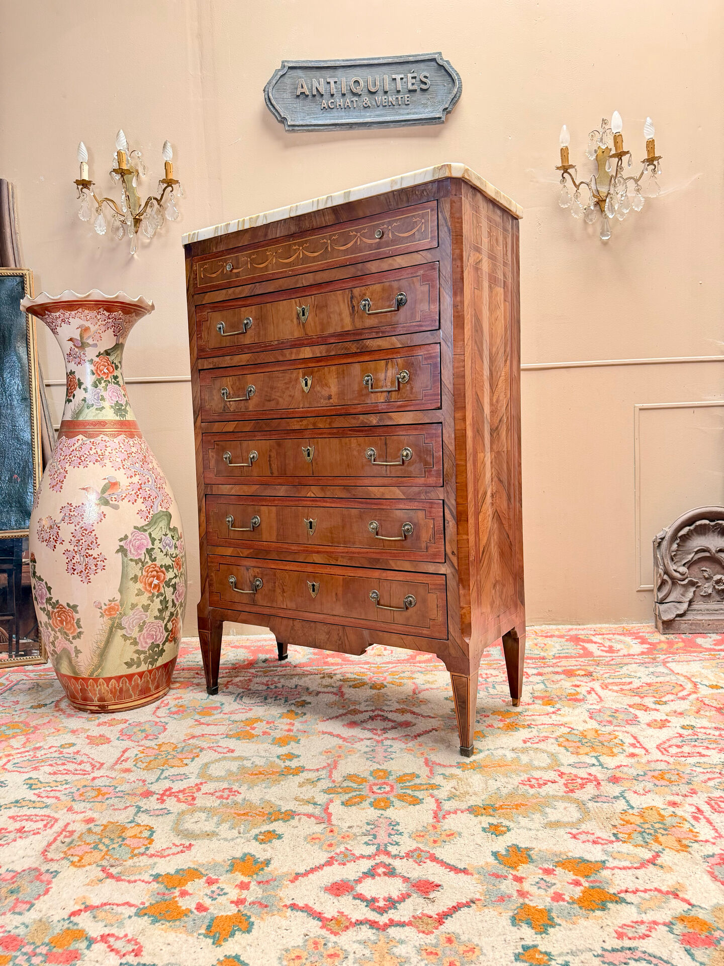 CHIFFONIER IN MAHOGANY IN THE LOUIS XVI STYLE, 19TH CENTURY