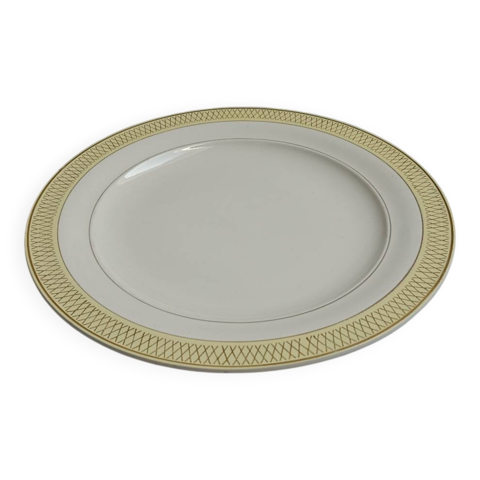 Saint Amand Monaco white and yellow dish