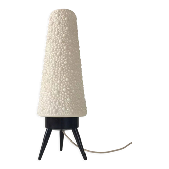 Vintage rocket table lamp with bubbles shade, 1960s
