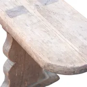 Long French wabi-sabi bench in weathered pine – circa 1900