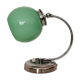 Lampe de table Bauhaus des années 1940 en verre vert moderne du milieu du siècle