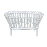 Cradle in white rattan