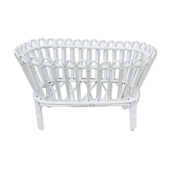 Berceau en rotin blanc