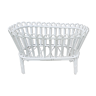 Cradle in white rattan