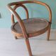 Armchair child curved wood art deco style