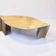 Vintage Italian coffee table in travertine.