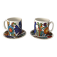 Vintage Villeroy & Boch Acapulco Coffee Cup & Saucer Set | Pair | 1970s