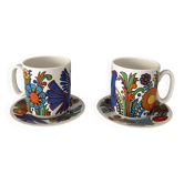 Ensemble de tasse à café et soucoupe Villeroy & Boch Acapulco vintage | Paire | Années 1970