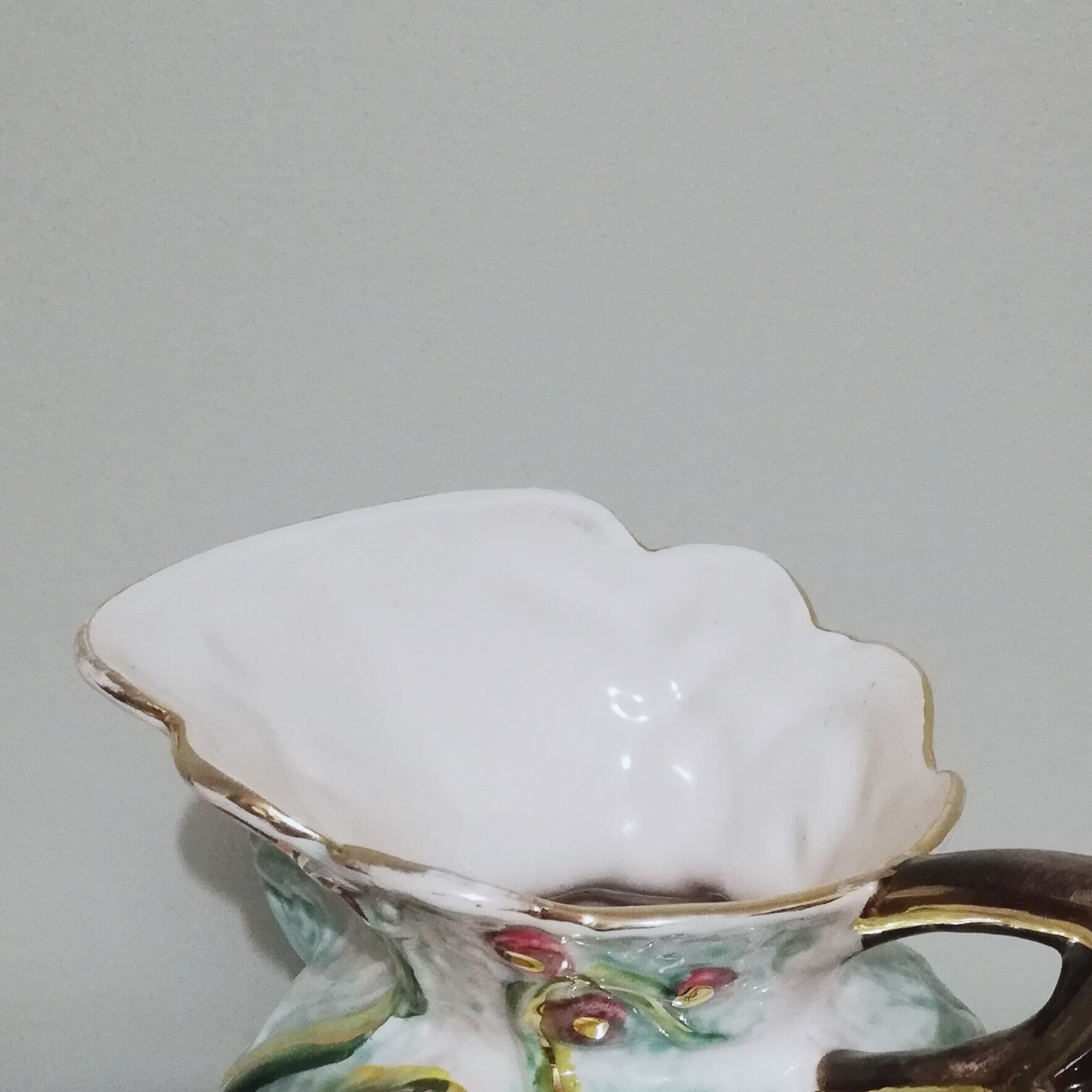 Ceramic pitcher vase signed Hubert Bequet