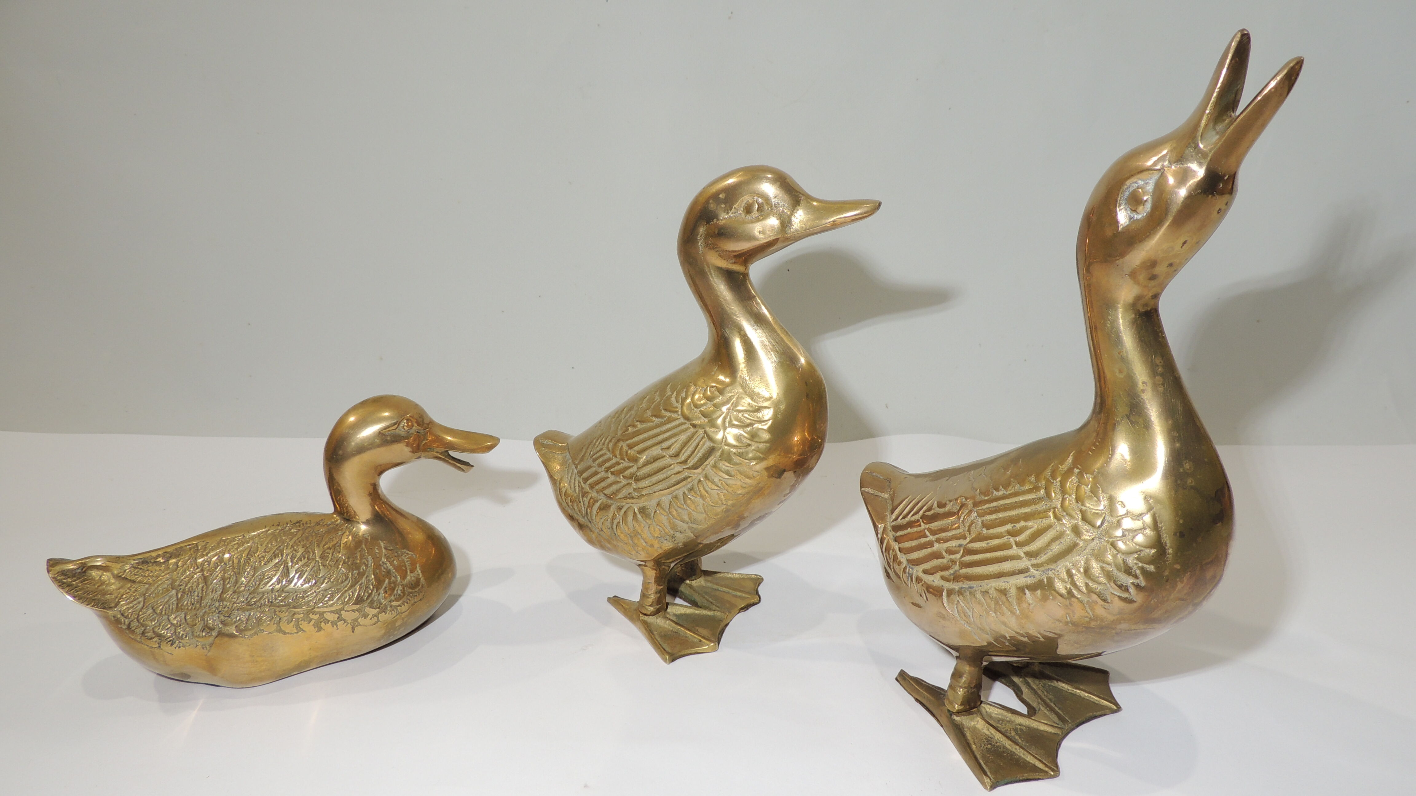 Brass/vintage duck set