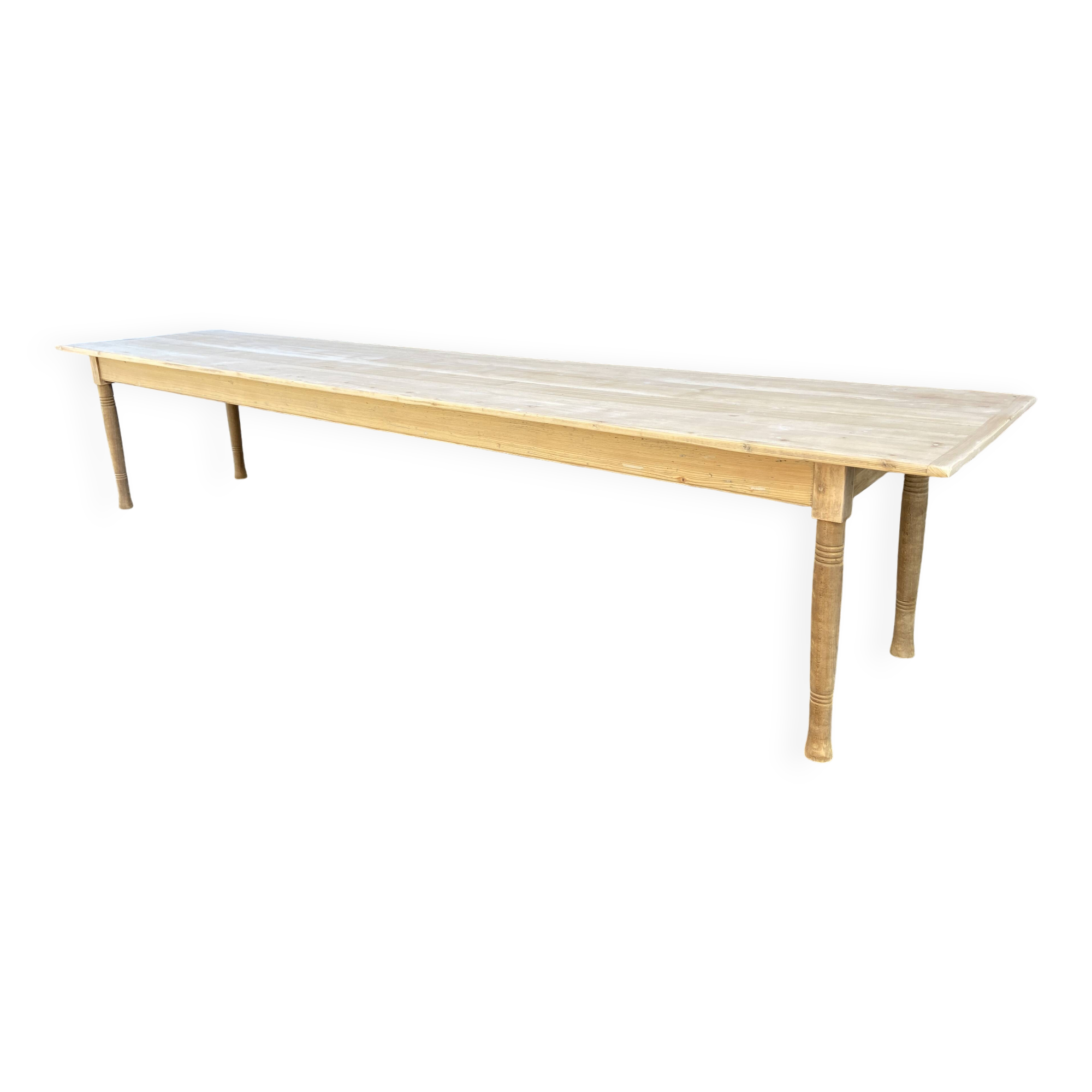 Very large 380 cm fir farmhouse table