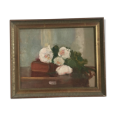 Peinture double face Nature morte/ bouquet