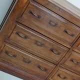 Antique French Oak Apothecary / Filing Cabinet / Kitchen Island, 1920/30s