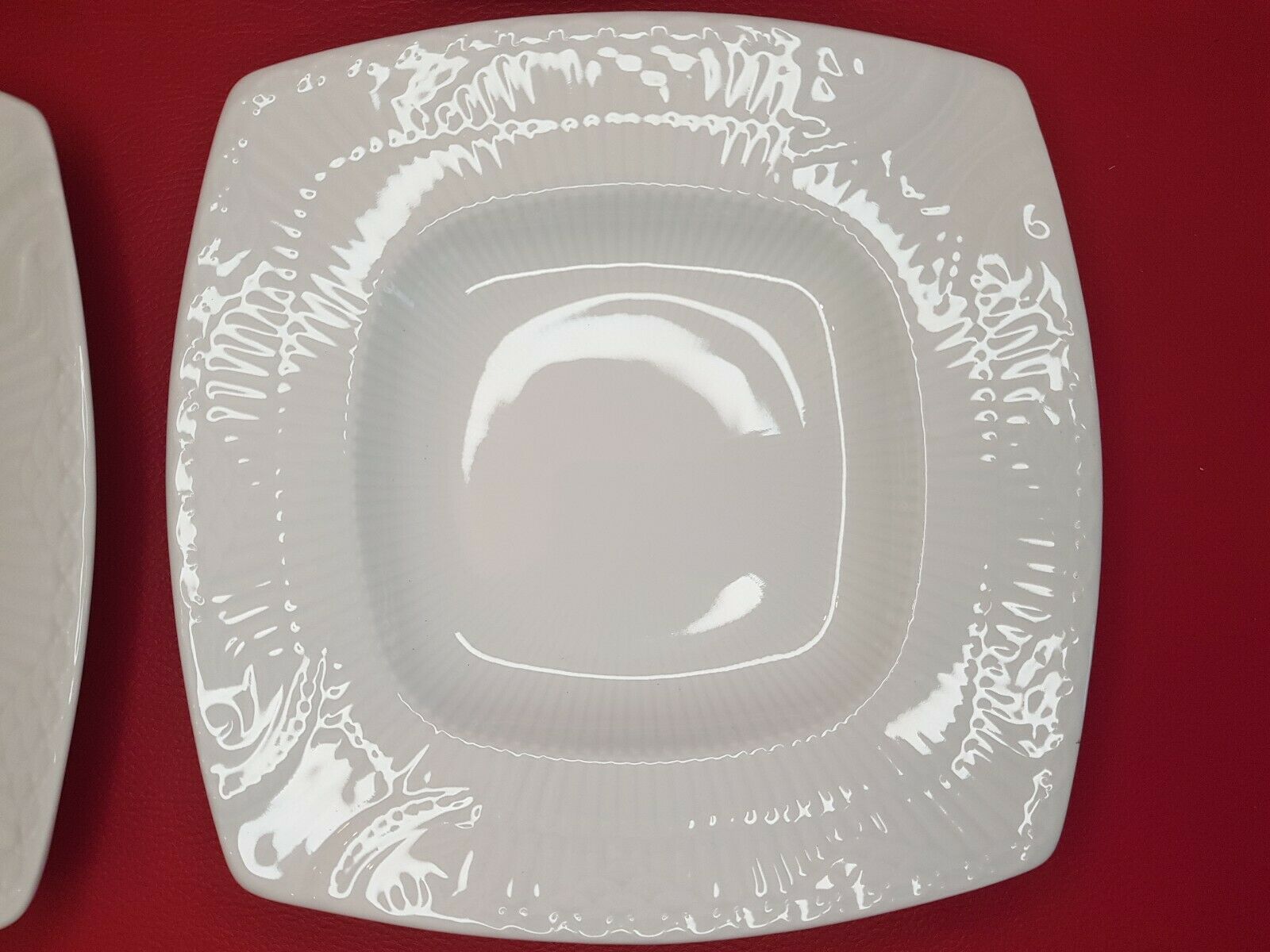 Service 6 square hollow plates porcelain Royal Copenhagen