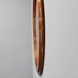 1970s Oval Wooden Mirror, Italy