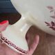 Compotier ancien H.B. & Cie en terre de fer – Roses bordeaux