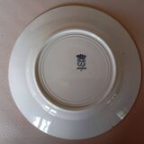 Flat plate in ironstone "Medallion" blue from St Amand and Hamage