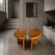 Solid oak matching side / coffee tables / 1970s