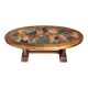 Coffee table in wood and ceramic Valauris signed by Louis Barrois.