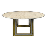 Table de salle à manger italienne plateau en travertin