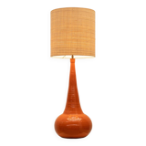 Orange ceramic table lamp, France 1970s