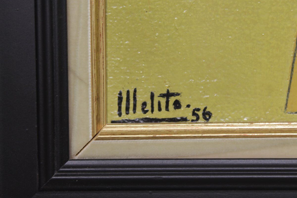 Geometric abstraction by Maurice Miot signed Melito.