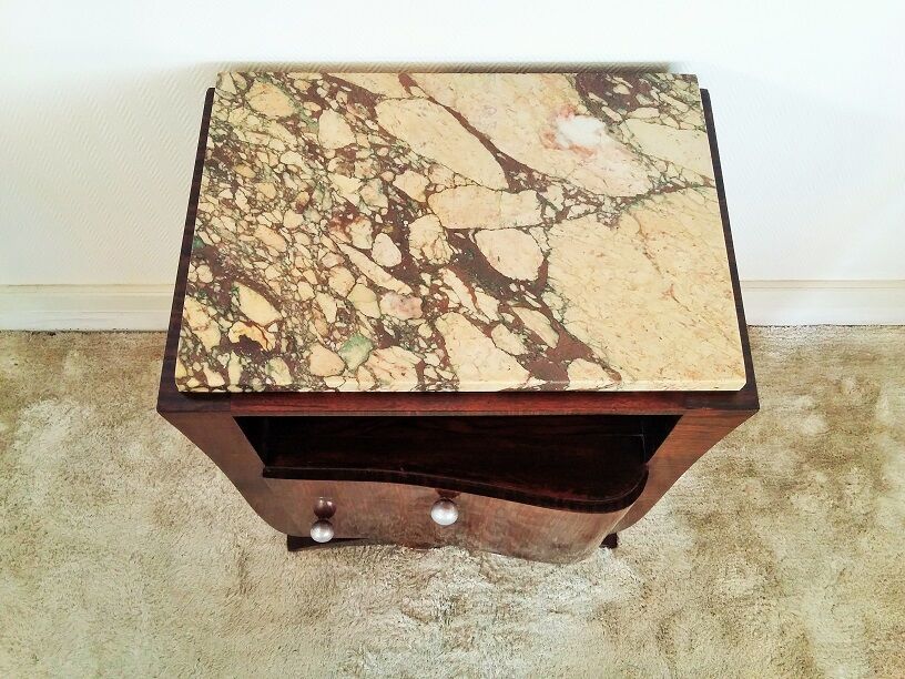 Bedside table in macassar ebony