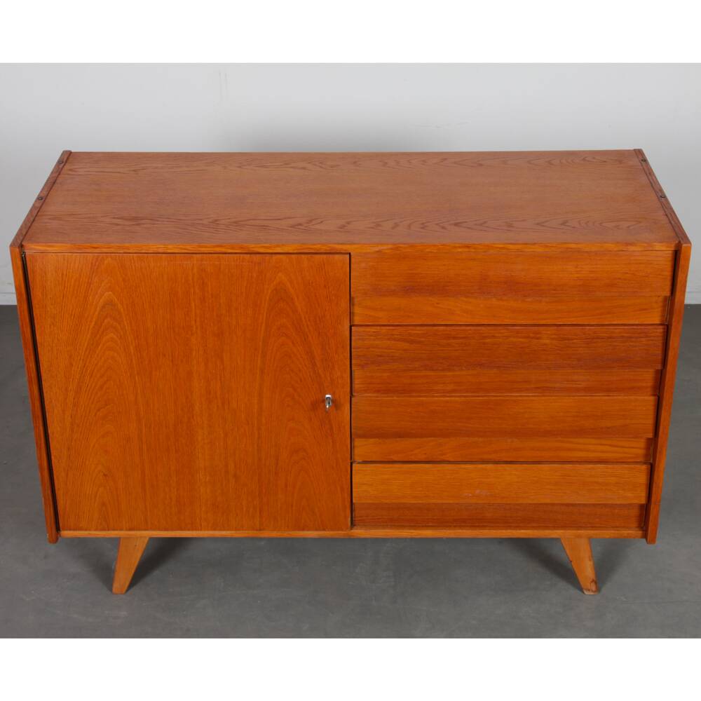 Vintage oak storage by Jiri Jiroutek, model U-458, 1960s