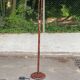 Vintage Italian floor lamp with burgundy marble effect and round dome